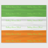 Kerstmis Nollaig Shona Dhuit Ierse vlag Ierland Cadeaupapier (Vlak)