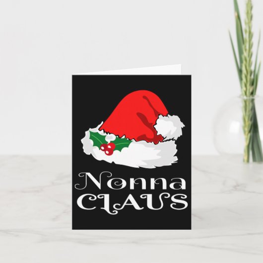 Kerstmis Nonna Claus Matching Pyjama Santa Hat X- Kaart (Voorkant)