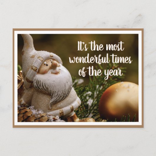 Kerstmis, noordpool, elf vakantiepostkruising briefkaart (Voorkant)