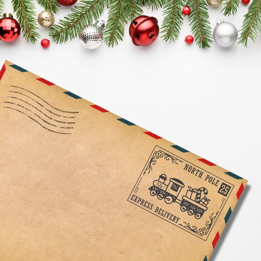 Kerstmis Noordpool Express Levering Pret Rubberstempel