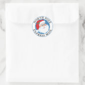 Kerstmis Noordpool Express Mail Santa Ronde Sticker (Tas)