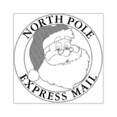 Kerstmis Noordpool Express Mail Santa Rubberstempel (Afrduk)