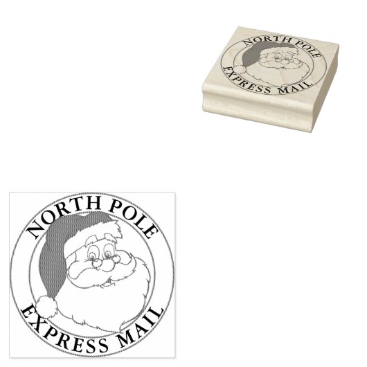 Kerstmis Noordpool Express Mail Santa Rubberstempel (Gestempeld)