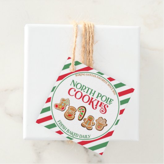 Kerstmis Noordpool koekjes cadeau Bedankjes Labels (In situ)
