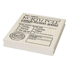 Kerstmis Noordpool levering service notitie stempe Rubberstempel