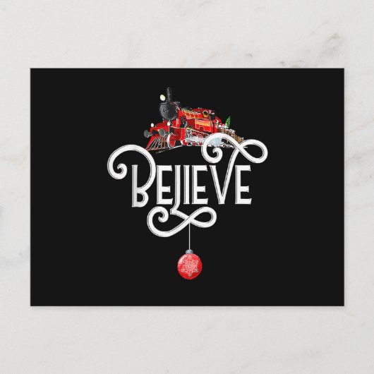 Kerstmis Noordpool Polar Express Allemaal Aan Boor Feestdagenkaart (Voorkant)