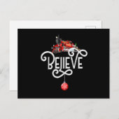 Kerstmis Noordpool Polar Express Kerstman Kerstmis Feestdagenkaart (Voorkant / Achterkant)