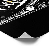 Kerstmis Noordpool Polar Express Overal Xmas Poster (Hoek)