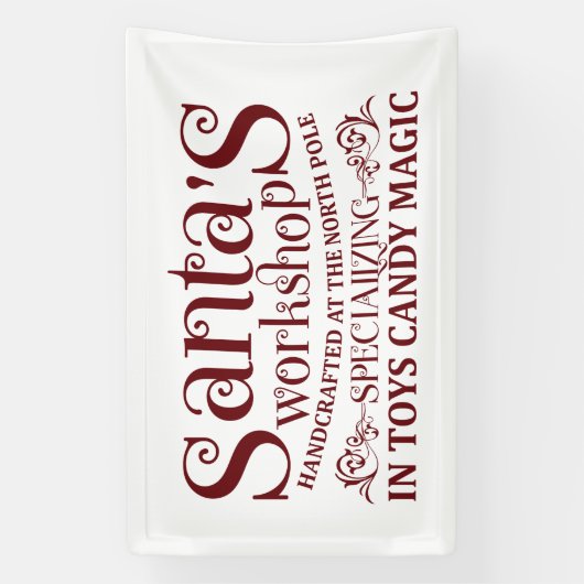 Kerstmis Noordpool Spandoek (Verticaal)