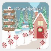 Kerstmis Noordpool Stickers (Voorkant)