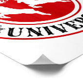 Kerstmis Noordpool Universiteit Kerstmis Santa Wor Poster (Hoek)