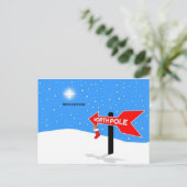 Kerstmis Noordpool vrolijk Briefkaart (Staand voorkant)