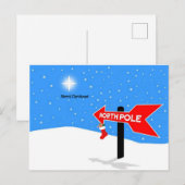 Kerstmis Noordpool vrolijk Briefkaart (Voorkant / Achterkant)
