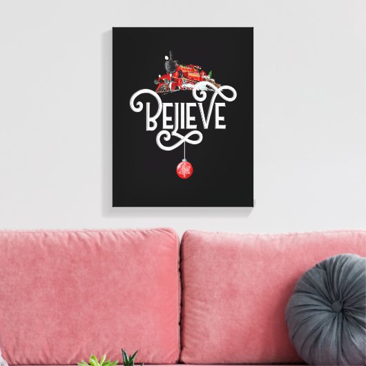 Kerstmis, noordpoolingang, alle andere feestdagen canvas afdruk (Insitu (Woonkamer))