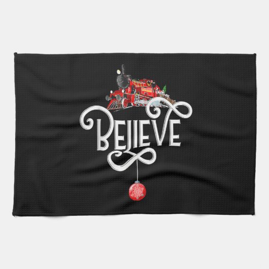 Kerstmis, noordpoolingang, alle andere feestdagen theedoek (Horizontaal)