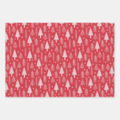 Kerstmis noords Scandinavisch rood wit Inpakpapier Vel (Voorkant 2)