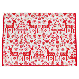 KERSTMIS NOORSE RENDIER PATROON CADEAUZAK GROOT CADEAUZAKJE