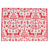 KERSTMIS NOORSE RENDIER PATROON CADEAUZAK GROOT CADEAUZAKJE (Achterkant)