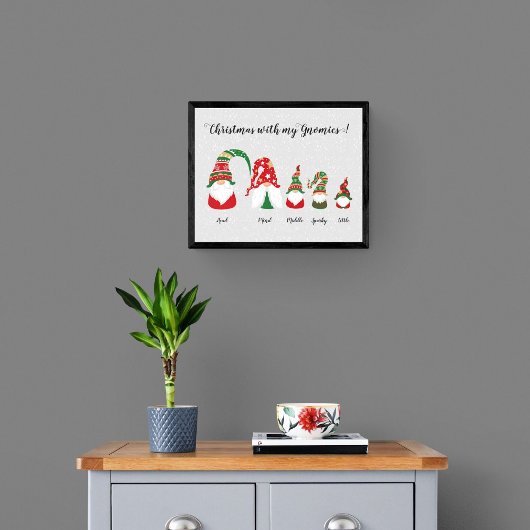 Kerstmis Nordic Gnome Gnk Familie Poster