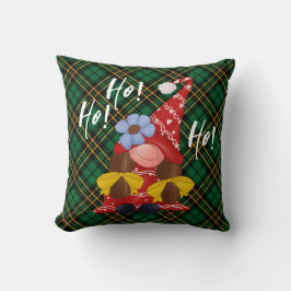 Kerstmis Nordic Meisje Gnome Groen Plaid Kussen