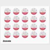 Kerstmis Nordic Muted Ronde Sticker (Vel)