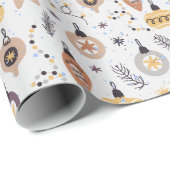 Kerstmis Nordic Scandinavisch Zweeds pastel wit Cadeaupapier (Rol Hoek)