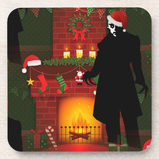 kerstmis nosferatu drankjes onderzetter (Voorkant)