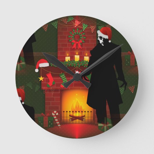 kerstmis nosferatu ronde klok (Voorkant)
