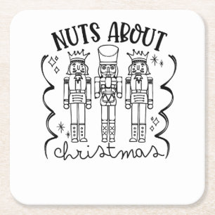 Kerstmis Noten Kerst Notenkraker Funny Kartonnen Onderzetters
