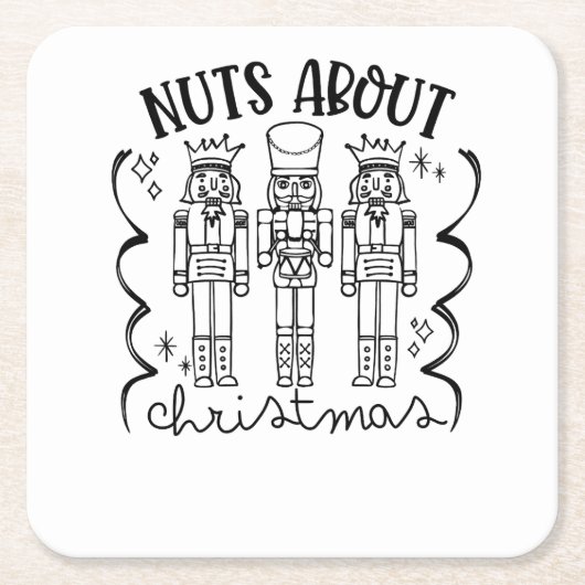 Kerstmis Noten Kerst Notenkraker Funny Kartonnen Onderzetters (Voorkant)