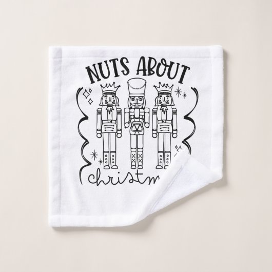 Kerstmis Noten Kerst Notenkraker Funny Washandje (Wasdoekje)
