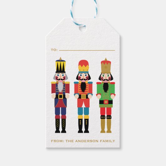 KERSTMIS NOTENKRAKER CADEAU STICKER CADEAULABEL (Voorkant)