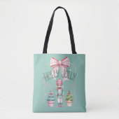 Kerstmis Notenkraker Coquette Preppy Tote Bag (Voorkant)