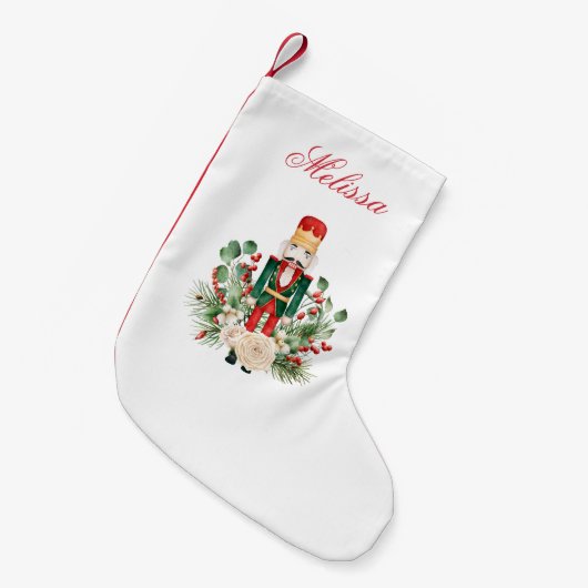 Kerstmis Notenkraker Groene Script Kleine Kerstsok (Voorkant (Hangend))