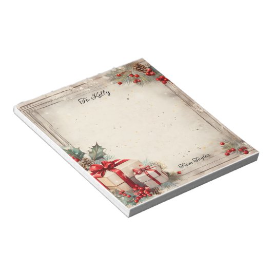 Kerstmis Notitieblok (Schuin)