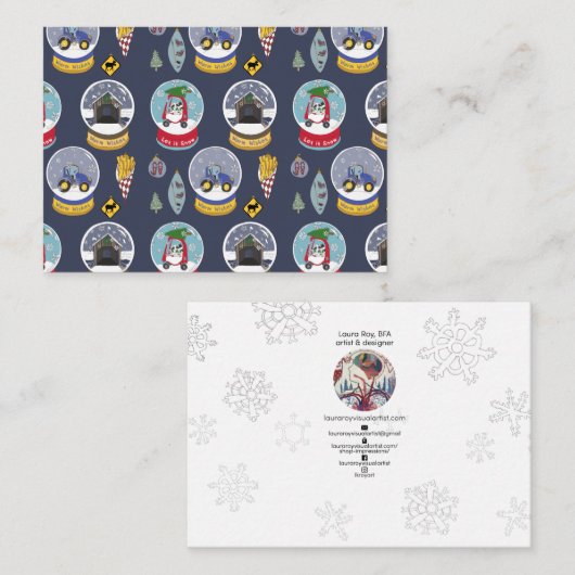 Kerstmis Notitiekaartje (Voorkant / Achterkant)