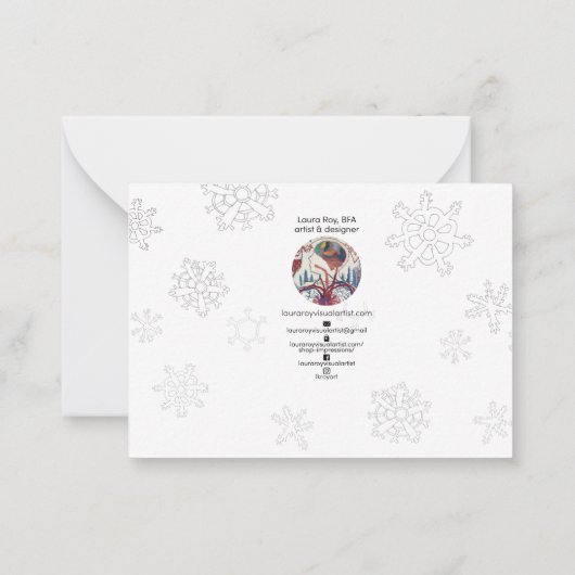 Kerstmis Notitiekaartje (Achterkant)