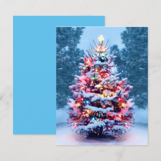 Kerstmis Notitiekaartje (Voorkant / Achterkant)