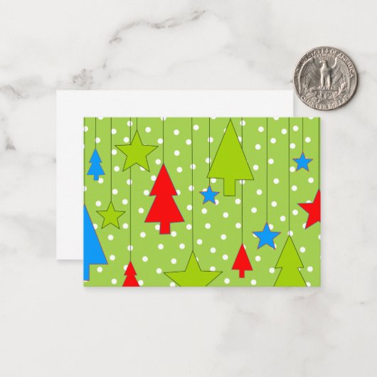 Kerstmis Notitiekaartje (Voorkant / Achterkant in situ)