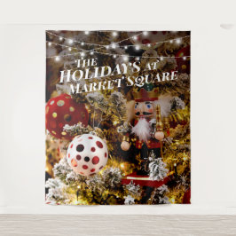 Kerstmis Nutcracker Holiday Foto Achtergrond Wandkleed