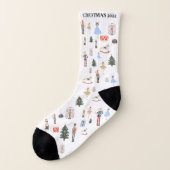 Kerstmis Nutcracker Persoonlijke Wintersokken Sokken (Links - buitenkant)
