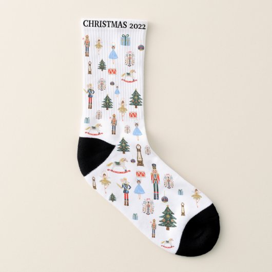 Kerstmis Nutcracker Persoonlijke Wintersokken Sokken (Links binnenkant)