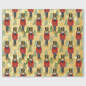 Kerstmis Nutcracker Xmas Trees Soldier Cadeaupapier (Vlak)