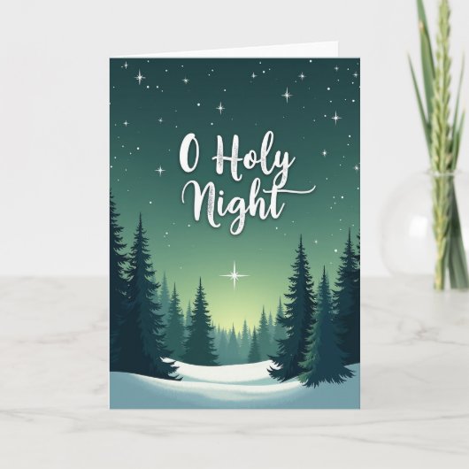 Kerstmis O Heilige Nacht Kaart (Voorkant)