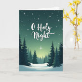 Kerstmis O Heilige Nacht Kaart (Gele Bloem)