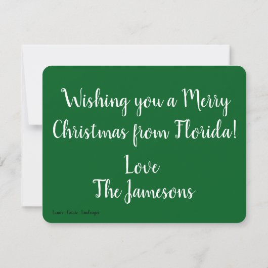 Kerstmis Oceaan Foto aan de kust van Florida Kaart (Achterkant)