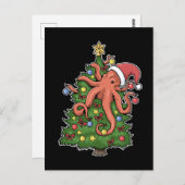Kerstmis - Octopus Kraken Squid Gift kerstboom Briefkaart (Voorkant / Achterkant)