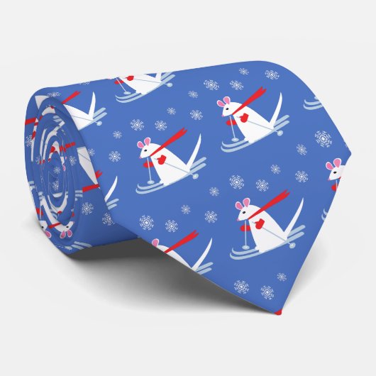 Kerstmis of Apres skipartij skimuis Stropdas (Opgerold)