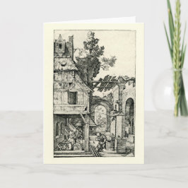 Kerstmis of de geboorte van Christus door Albrecht Feestdagen Kaart