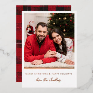 Kerstmis of feest Instant foto - met ruit Folie Uitnodiging